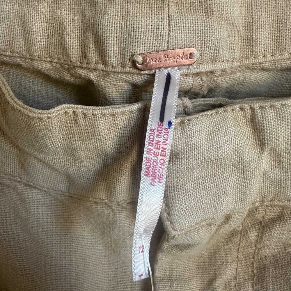 NWT Free People Sweet Talk Tan Chino Pants- Size 12 - Picture 7 of 10